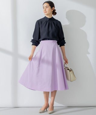 組曲 【5色展開・後ろゴム仕様】カラータフタ スカート パープル系