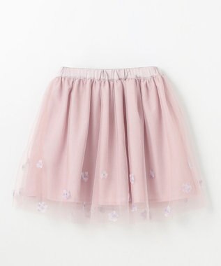 組曲 KIDS 【S-Lサイズ】ミスティフラワー スカート ピンク