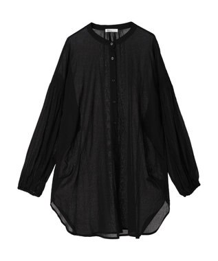 CRAFT STANDARD BOUTIQUE ウ゛ィンテージボイルソデシャーリングチュニック Black