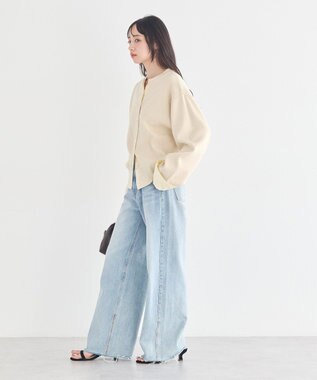 earth music&ecology フェイクレイヤードカーディガン Ivory