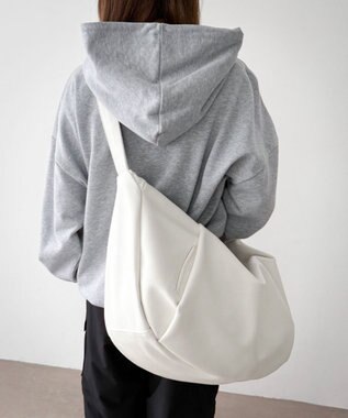 WEGO 【ユニセックス着用ITEM】タックポケットBIGショルダー ホワイト