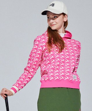 PW CIRCULUS 【イージーケア/軽量】【WOMEN】 MOFUモチーフ ニットフーディ ピンク系