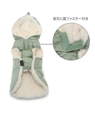 PET PARADISE ペットパラダイス 線赤外線 恐竜  綿入り ベスト 小型犬 グリーン