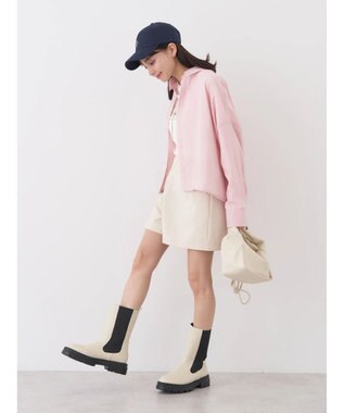 earth music&ecology ドロスト羽織シャツ Pink