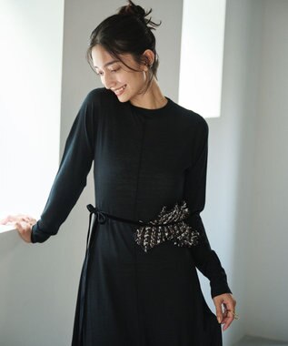 #Newans オリガミデザインベルト ネイビー(ツイード)