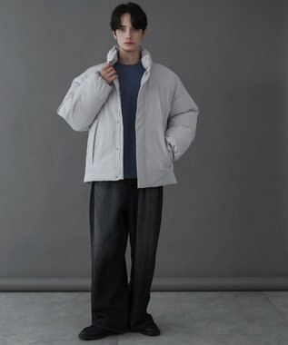 WEGO 【ユニセックス着用ITEM】ショートパデッドブルゾン ライトグレー