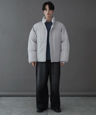 WEGO 【ユニセックス着用ITEM】ショートパデッドブルゾン ライトグレー