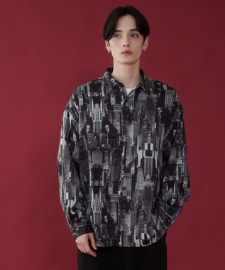 WEGO アムンゼンパターンBIGシャツ（LS） 柄3