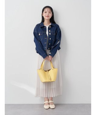 earth music&ecology ドットボタン５分袖リブプルオーバー Off White