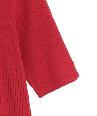 earth music&ecology 半袖ポロニットプルオーバー Red