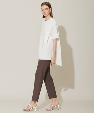 ICB 【接触冷感・UVケア・洗える】コンフォートプレーティング デザインカットソー オフホワイト系