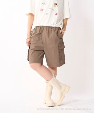 OP／FILA 【Ocean Pacific×ハローキティ】水陸両用ハーフパンツ ブラウン