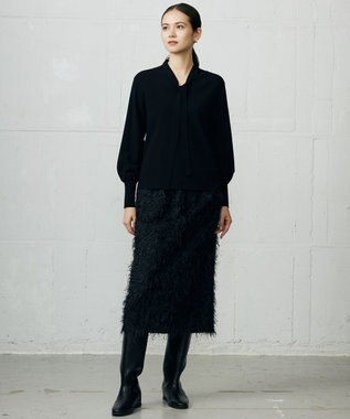 自由区 【カタログ掲載】フェザージャカード スカート ネイビー