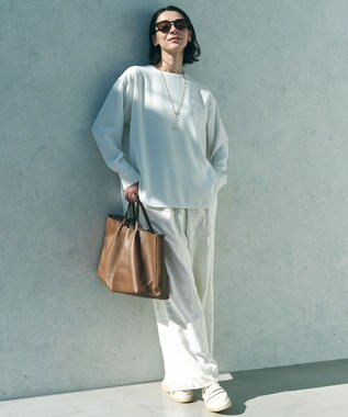 UNFILO 【ウエストゴム】ボタニカル エンブロイダリー パンツ エクリュ