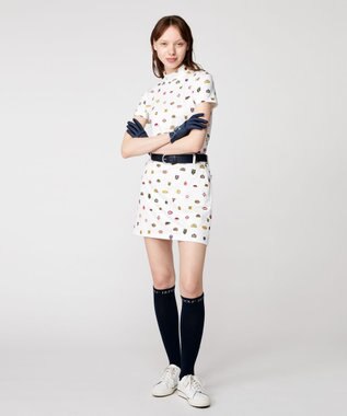 23区GOLF 【WOMEN】【吸水速乾・UVケア】ステッカープリント モックネックシャツ ホワイト系5