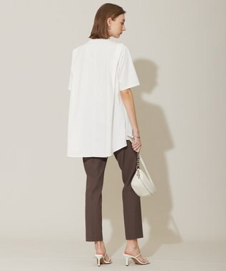 ICB 【接触冷感・UVケア・洗える】コンフォートプレーティング デザインカットソー オフホワイト系