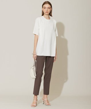 ICB 【接触冷感・UVケア・洗える】コンフォートプレーティング デザインカットソー オフホワイト系