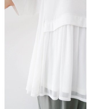 Green Parks メッシュドッキングチュニック Off White