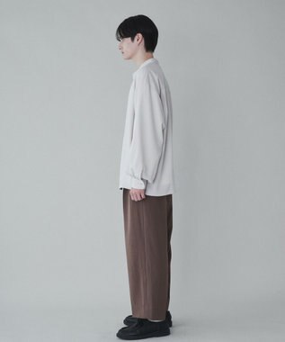 WEGO トロミBIGバンドカラーシャツ ライトベージュ