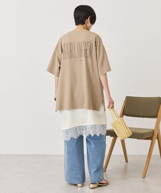 AMERICAN HOLIC バックロゴルーズＴシャツ Beige