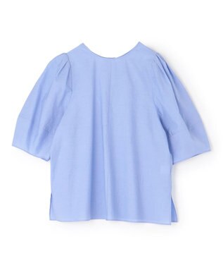 UNFILO ワッシャーブロード 2WAYブラウス ブルー