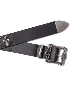 WEGO Mクロスモチーフスタッズベルト ブラック