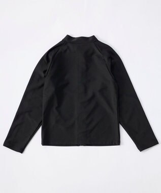 OP／FILA 【Kappa】ラインデザイン長袖ZIPラッシュガード ブラック