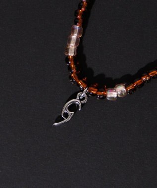 WEGO Mメタルモチーフビーズネックレス ブラウン