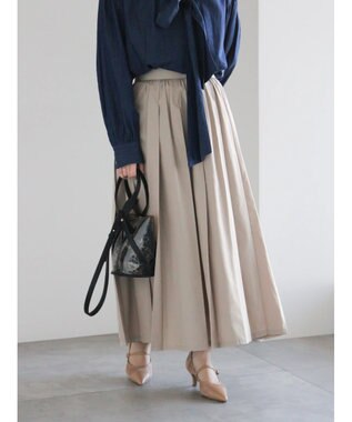 Te chichi ダブルタックフレアスカート ライトベージュ