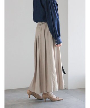 Te chichi ダブルタックフレアスカート ライトベージュ