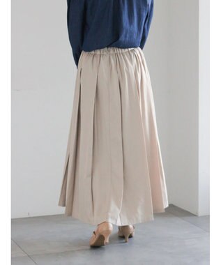 Te chichi ダブルタックフレアスカート ライトベージュ