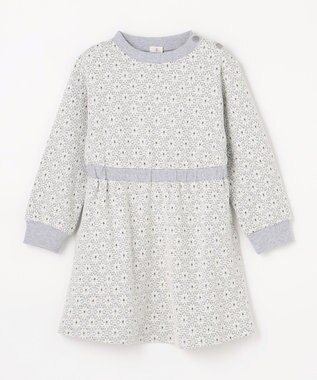 組曲 KIDS 【110-140㎝】 フロストフラワージャガード ワンピース グレー