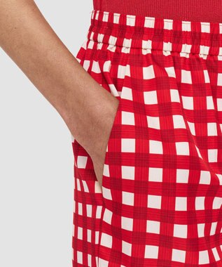 JOSEPH ヴィシー コットンシルク　クロップドトラウザーズ Crimson Combo