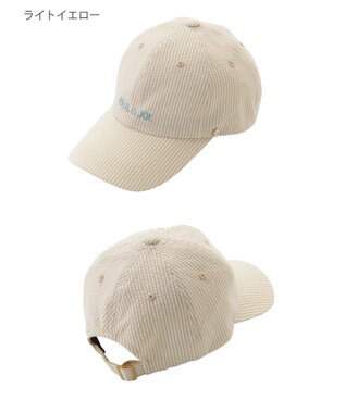 MOONBAT PAUL&JOE ACCESSOIRES(ポール&ジョー）ロゴ入り 深キャップ 帽子 ネコチャーム付 UVカット ライトイエロー