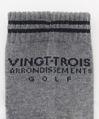 23区GOLF 【MEN】バックロゴレギュラーソックス　１８ｃｍ ライトグレー系