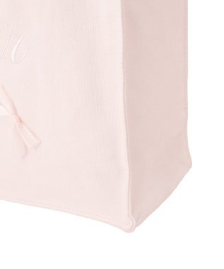 Maison de FLEUR リボンブランドロゴ刺繍スクエアトートバッグ Pink