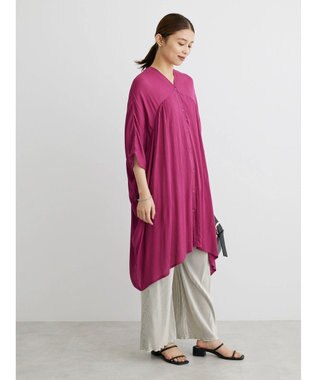 Green Parks Ｉ　レーヨンクレープチュニック Dark Pink