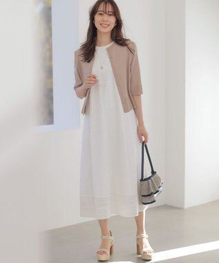 組曲 【先行予約】エンブロイダリーレース ワンピース ホワイト系