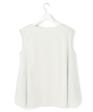 J.PRESS YORK STREET 【WOMEN】ファブリックポイント ノースリーブプルオーバー ライトグリーン系