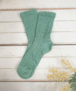 Tiaclasse ケーブル柄編みソックス