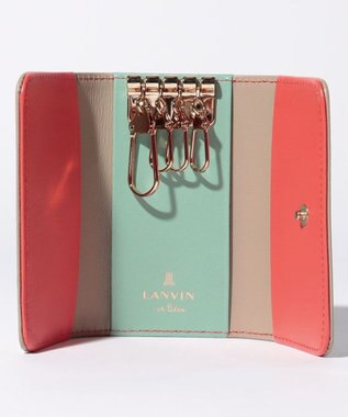 LANVIN en Bleu リュクサンブールカラー キーケース グレージュ
