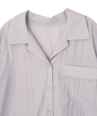 CRAFT STANDARD BOUTIQUE シアーオープンカラーシャツ Light Purple