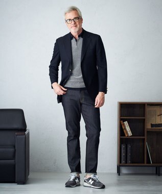 J.PRESS MEN 【ビジネス対応】【HYBRID LINEN】ニットポロシャツ ホワイト系1