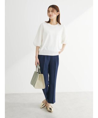 Green Parks 接触冷感　きれいシルエットパンツ（テーパード） Dark Navy