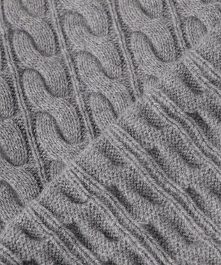 BEIGE， 【洗える】SEDONA / ウールカシミヤケーブルニット Gray