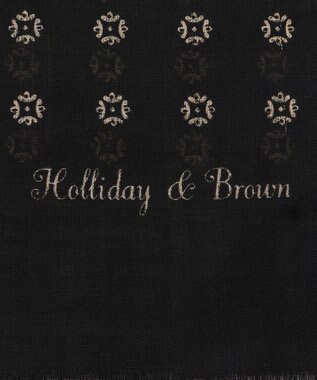 JOSEPH ABBOUD 【Holliday&Brown】クレストパターン ストール ブラック系5
