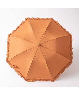 UNBILLION カシュネ cachenez / 【晴雨兼用】【日傘】 シャンプレーフリルトップレス折りたたみ傘 オレンジ