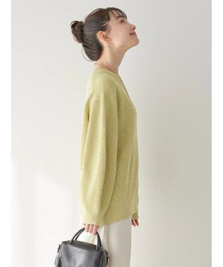 AMERICAN HOLIC 片畦クルーネックニットプルオーバー Yellow