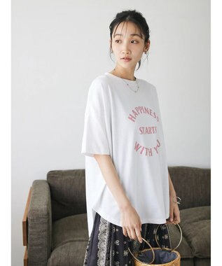 CRAFT STANDARD BOUTIQUE シルケット天竺　ロゴＰＴ裾ラウンドチュニックＳ／Ｓ Off White