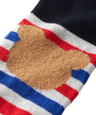 MIKI HOUSE HOT BISCUITS 【70-100cm】 顔ドン のびのび ベビースパッツ 黒